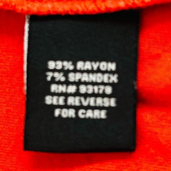 Premise Open Waterfall Cardigan Sz XL Orange Ruched Sleeve Lightweight high/low - Picture 7 of 10